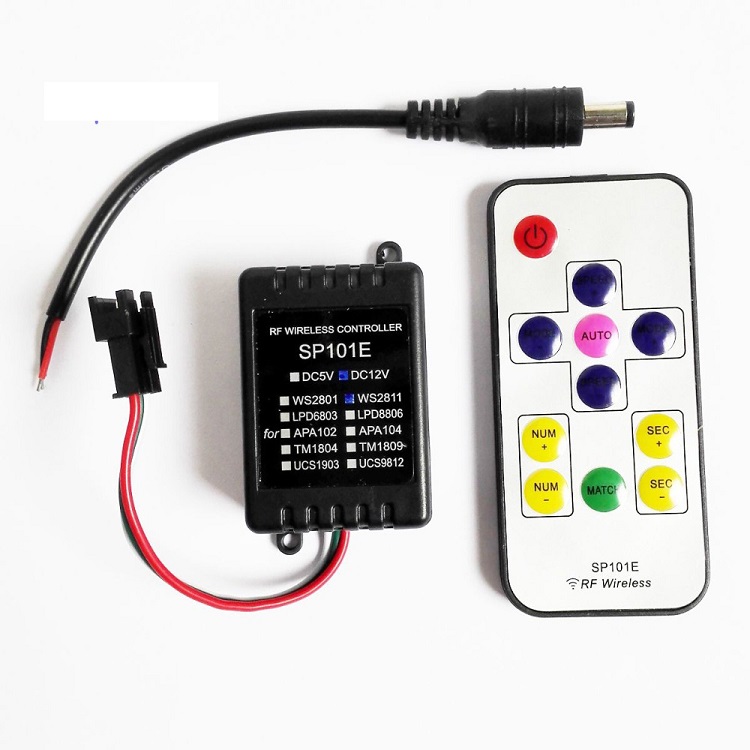 SP101E 11 keys For Digital pixel module strip  RF Wireless RGB LED Controller