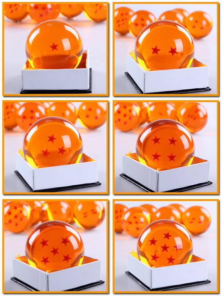 76mm Life Size Resin Crystal Dragon Ball With Color Box