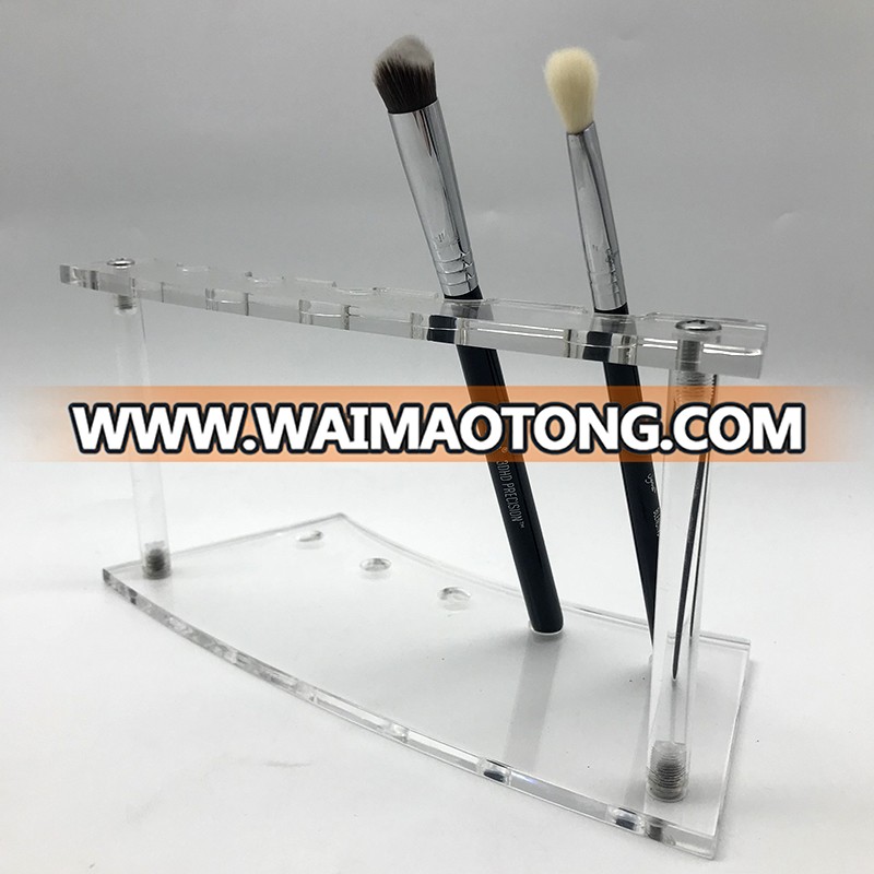 Knock down design acrylic brush holder Beauty Brush Display Stand