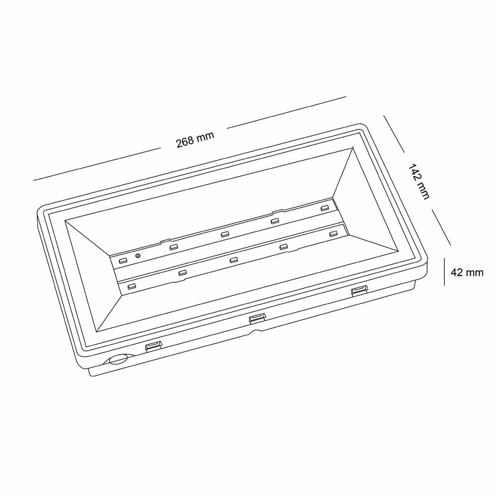 Ceiling Recessed Rechargeable Emergency Exit Sign Light