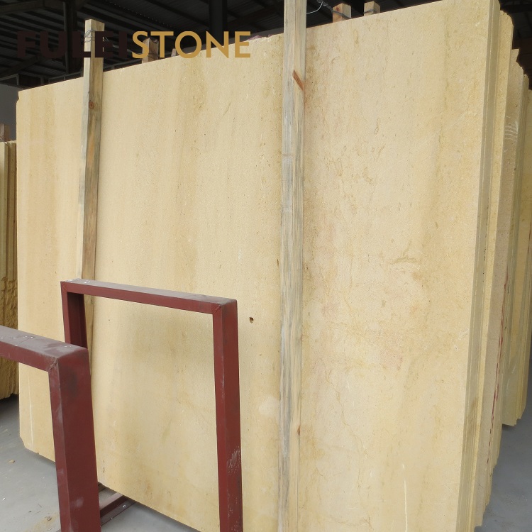 nature golden yellow limestone slab for villa exterior wall cladding