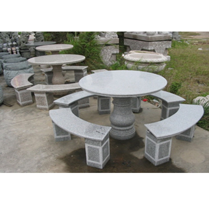 White Marble Table Set