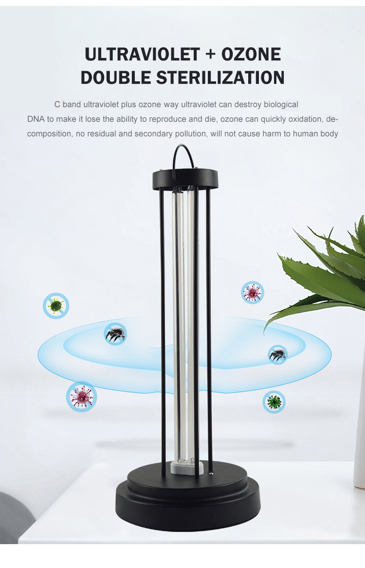 Portable sterilization disinfection light for school home office 38w uv germicidal lamp