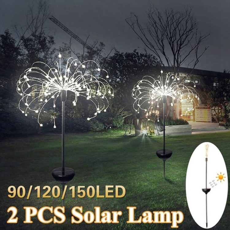 Solar Powered Outdoor Grass Globe Lamp 90/120/198 LED For Garden Lawn Landscape Lamp Holiday Light