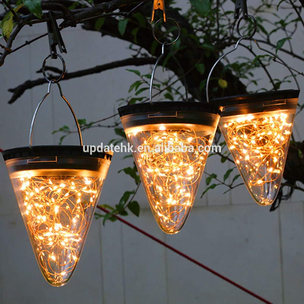 Newest Outdoor Hanging Solar Powered  Waterproof Twinkle Hanging Lantern Lamps for Garden