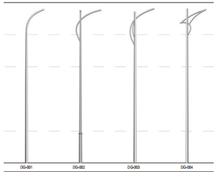 TX-Galvanized height aluminum 10m solar street light pole or 10 meters lighting pole