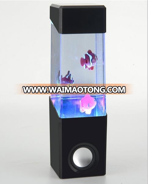 9.5" LED color changing fish table lamp aquarium tank with bluetooth speaker