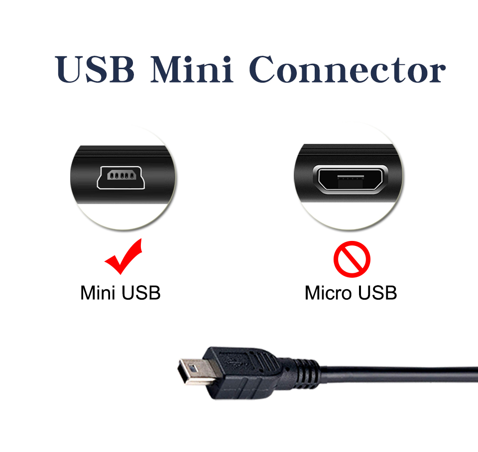 80cm 100cm 1.5M USB 2.0 Type A Male to 5P Mini USB data charger cable for Mp3 Mp4 Camera GPS 5pin T-Port V3 Cable