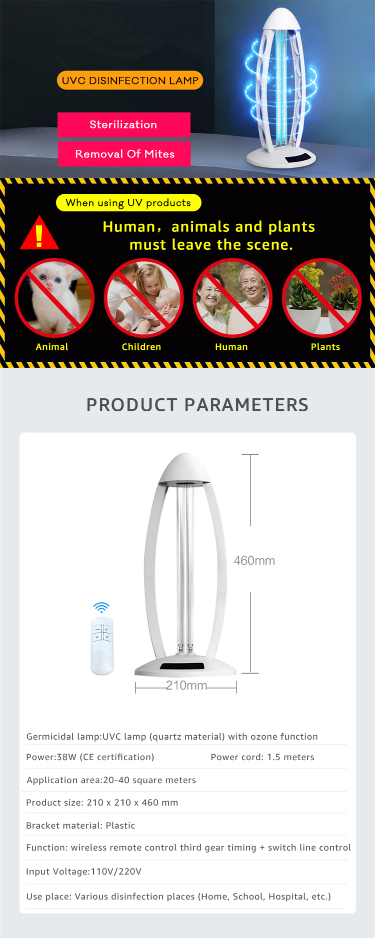 Sterilization Disinfection Uv Light Sterilizer Lamp Portable Uv Led Lamp