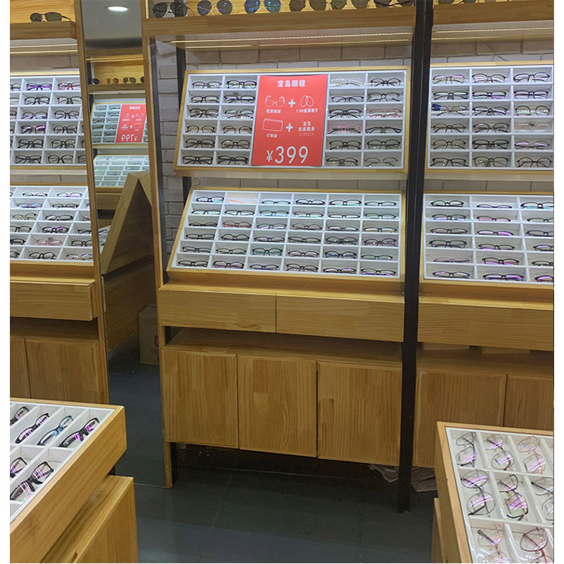 Optical Shop Display Drawer Cabinet Retail Eyewear Shop Interior Display Rack Design