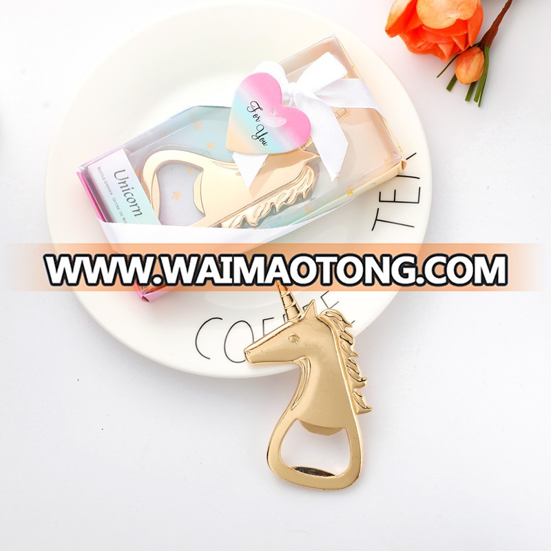 Ywbeyond Wed gifts and birthday party souvenirs for guests gold unicorn beer bottle opener