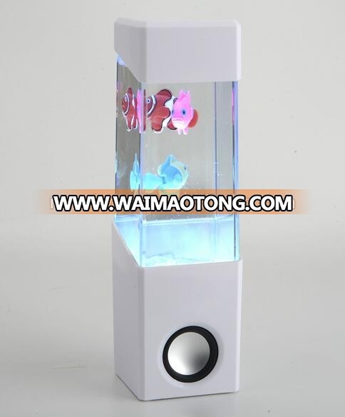 9.5" LED color changing fish table lamp aquarium tank with bluetooth speaker