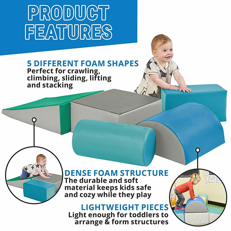 Climb and Crawl Foam Play Set for Toddlers and Preschoolers Kids Met