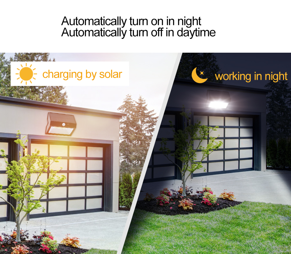 Super bright solar lamp with motion sensor garden security lamp outdoor high lumens solar path light