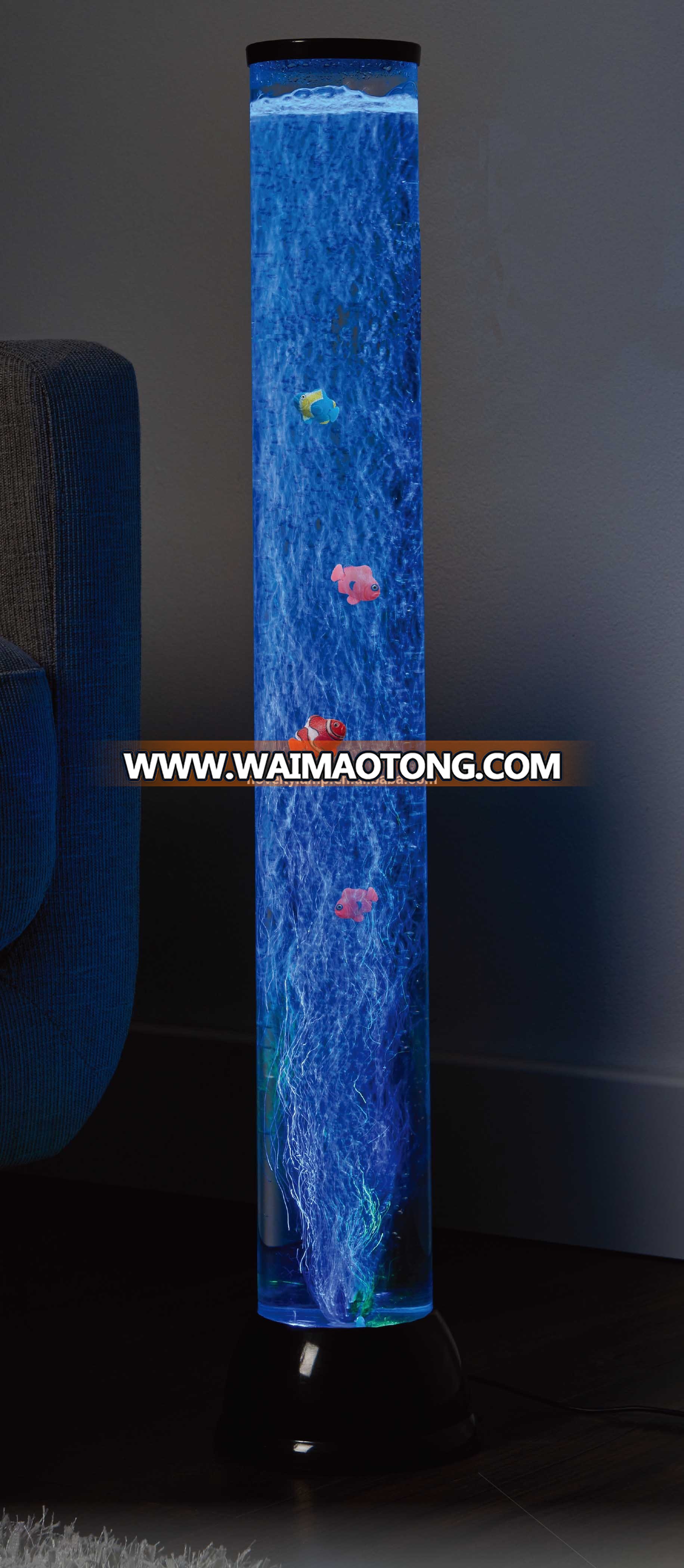 80 CM LED Color Change Water Bubble Lamp With Fish