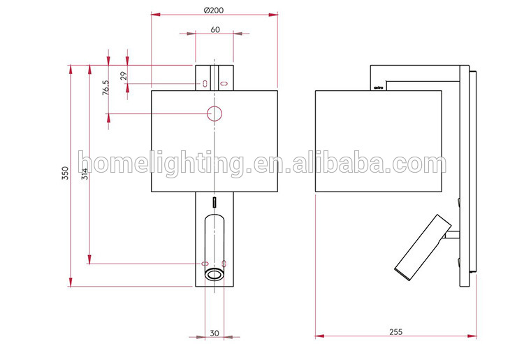 JLW-1211 Modern Wall Mounted led reading lamp for bed headboard reading lamp For Hotel