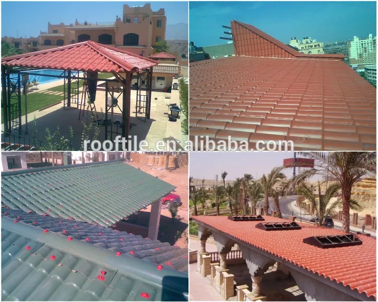 terracotta plastic spanish roma style synthetic resin roof tiles