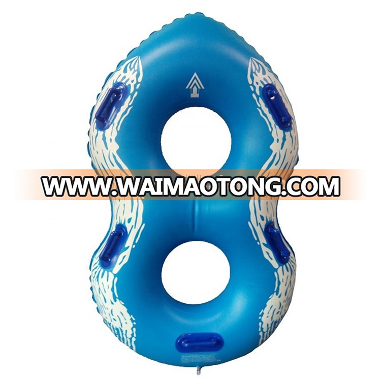 Customized printing inflatable twin swim ring for the pool party