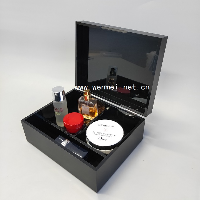 Luxury Portable Black Acrylic Storage Box