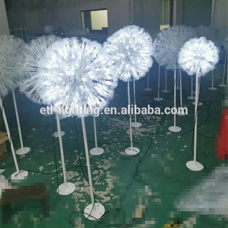 LED RGB dandelion light fiber optic light for park garden Christmas lights ourdoor fairy lights ETL52509