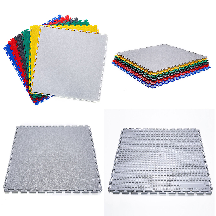 Factory sale high density interlocking plastic pvc anti slip heavy duty garage floor tiles mat