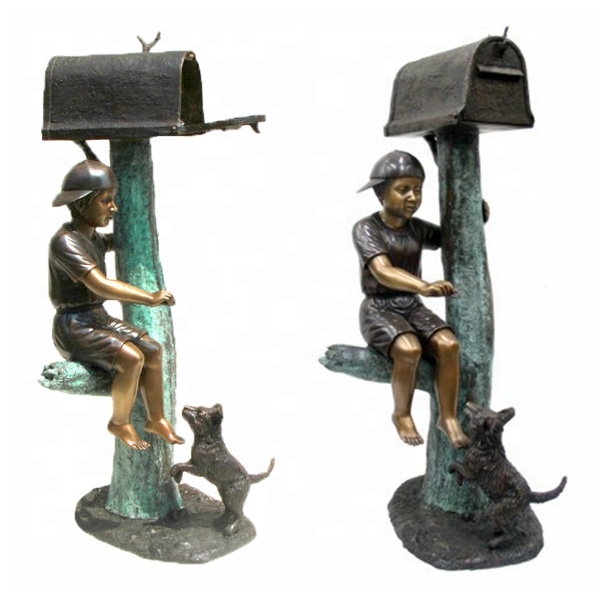 modern design bronze mermaid mailbox sculpture for home decor