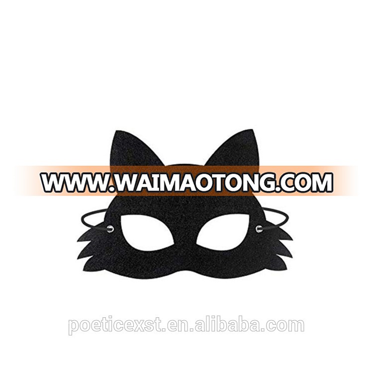 PoeticExst Antique Half Face Felt Animal Cat Bat Butterfly Halloween Masks Masquerade Ball Masks