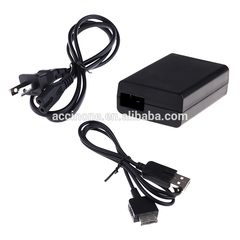 EU US Plug Home Charger For Sony for PS Vita 1000 PSV AC Adapter Power Supply + USB Data Cable Cord