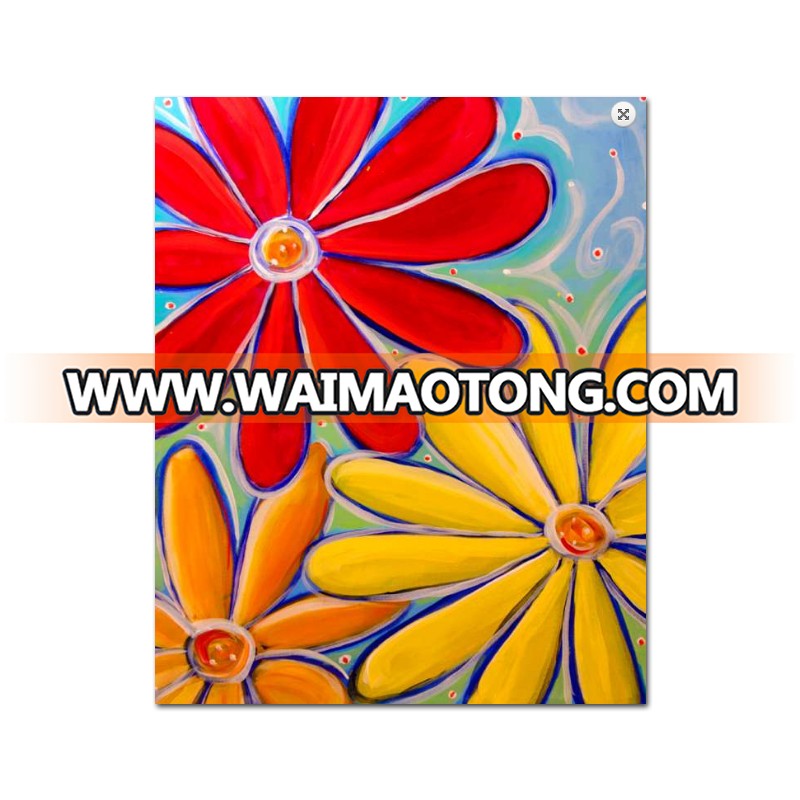 Modern Abstract Red Flower Posters and Prints Landscape Oil Painting on Canvas Cuadros Pictures on the Wall Art for Living Room