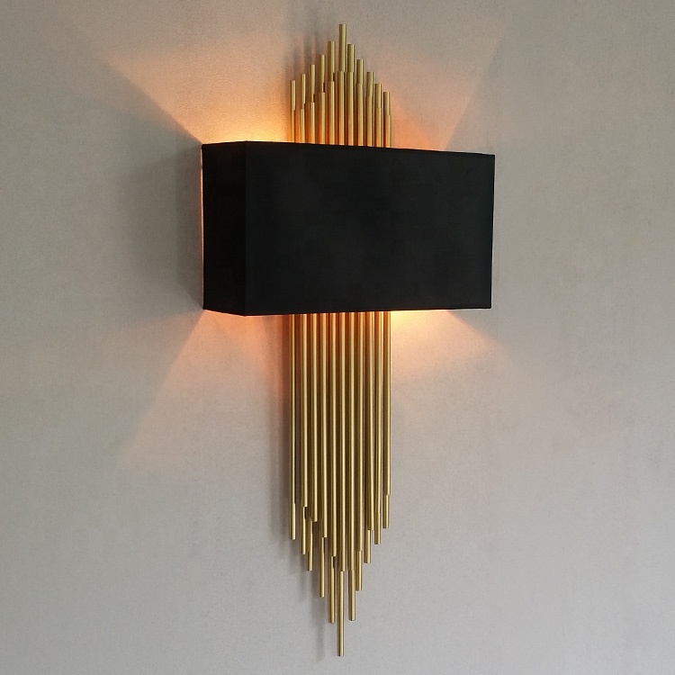 Postmodern new designed classical iron Wall Lamp Hotel Bedside Lamp Gold Luxury wall lamp W6291-1