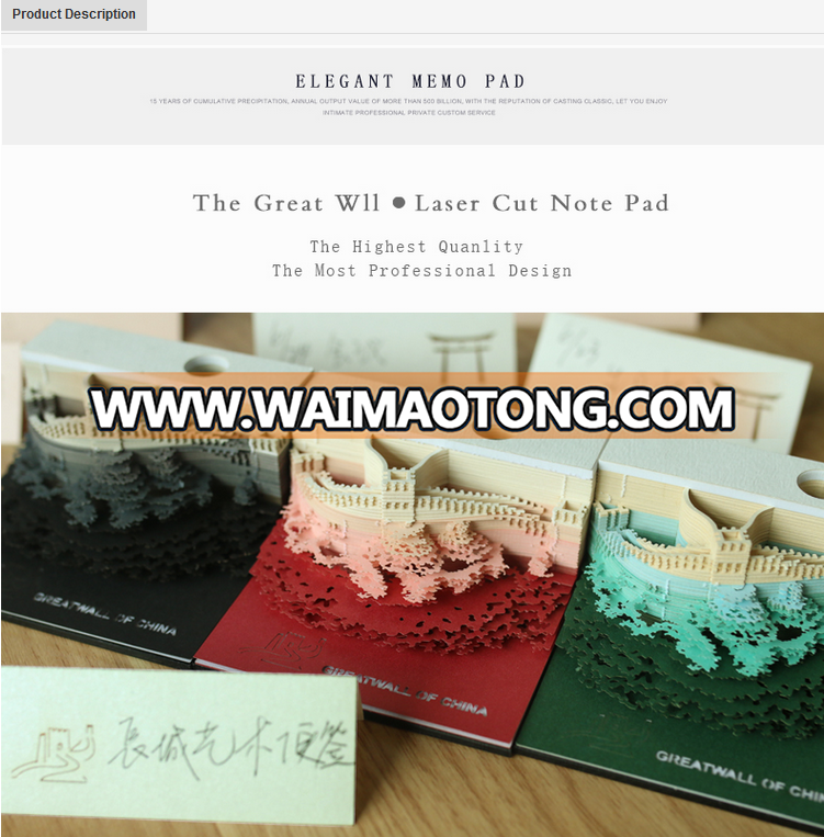 2019 innovative and creative construction products japan 3d cute memo pad custom vintage gifts crafts for graduation