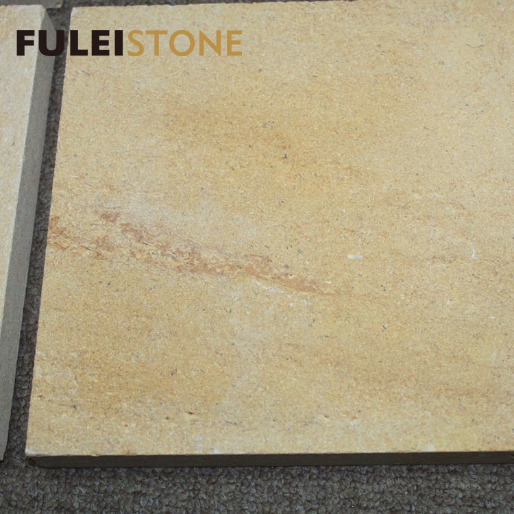 nature golden yellow limestone slab for villa exterior wall cladding