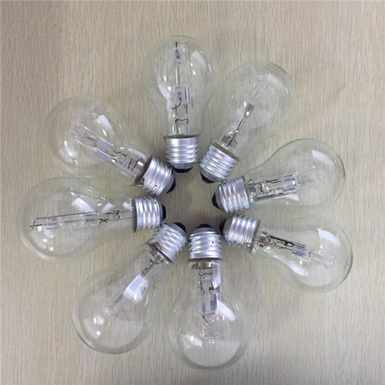 A19 eco glass halogen lamp bulbs 18w 28w 38w 52w 70w e27 b22 CE electric bulb