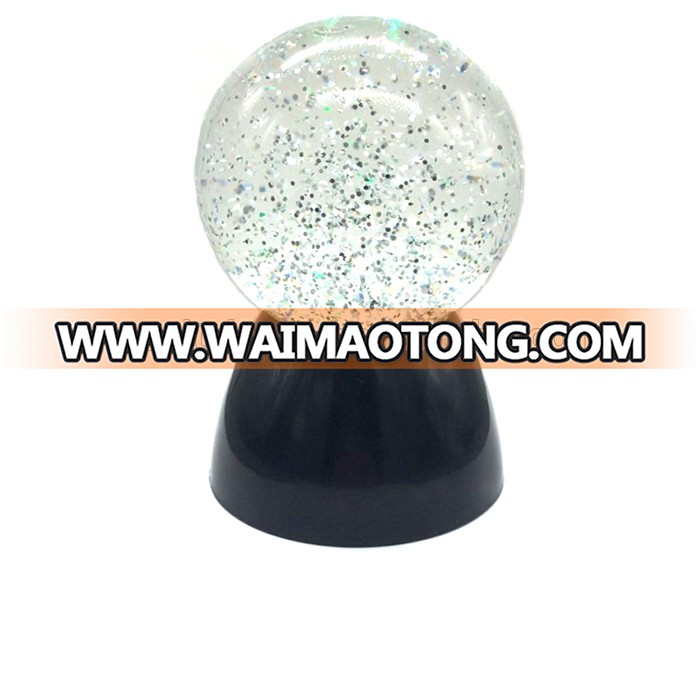 5.5" LED color change rotating  glitter water ball light