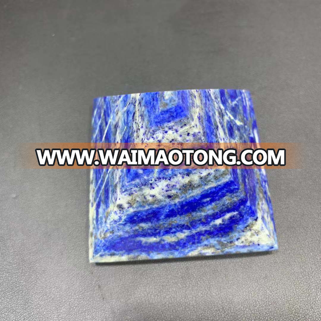 wholesale natural lapis lazuli crystal stone pyramid blue crystal stone healing reiki for decoration