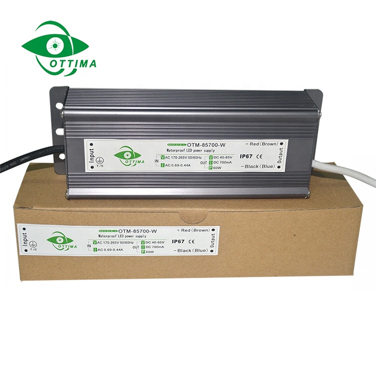 Slim IP67 led power supply 80w 1200 ma constant current weatherproof led driver