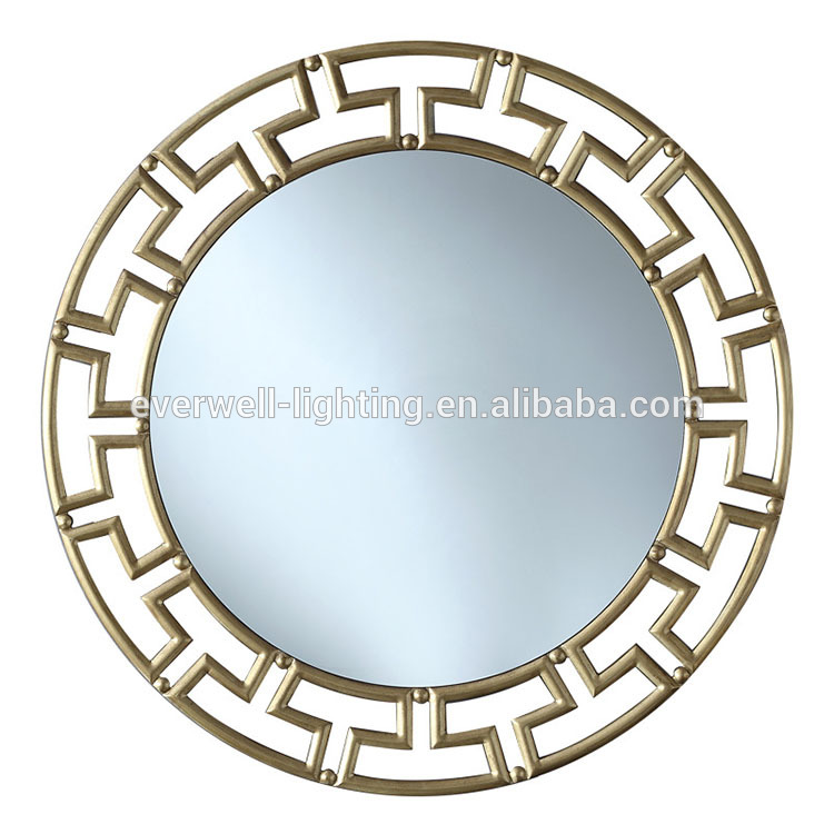 Antique gold starburst wall mirror for living room decorative