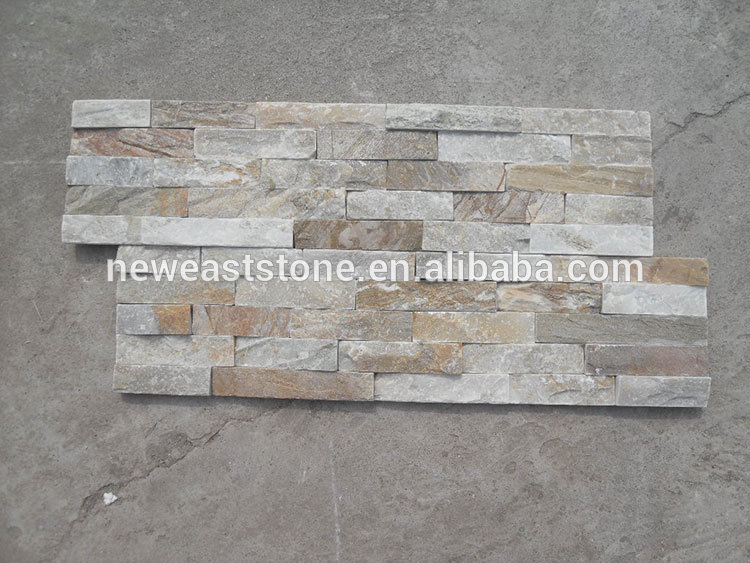 Faux stone thin quartz wall panels