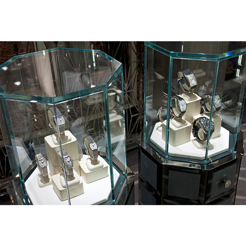 Professional Luxury Jewelry Shop Interior Design Modern Glass Jewelry Store Display Case For Retail Shop