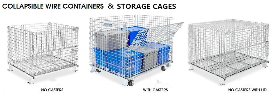 China Supplier Mesh Wire Pallet for Warehouse Storage Cage