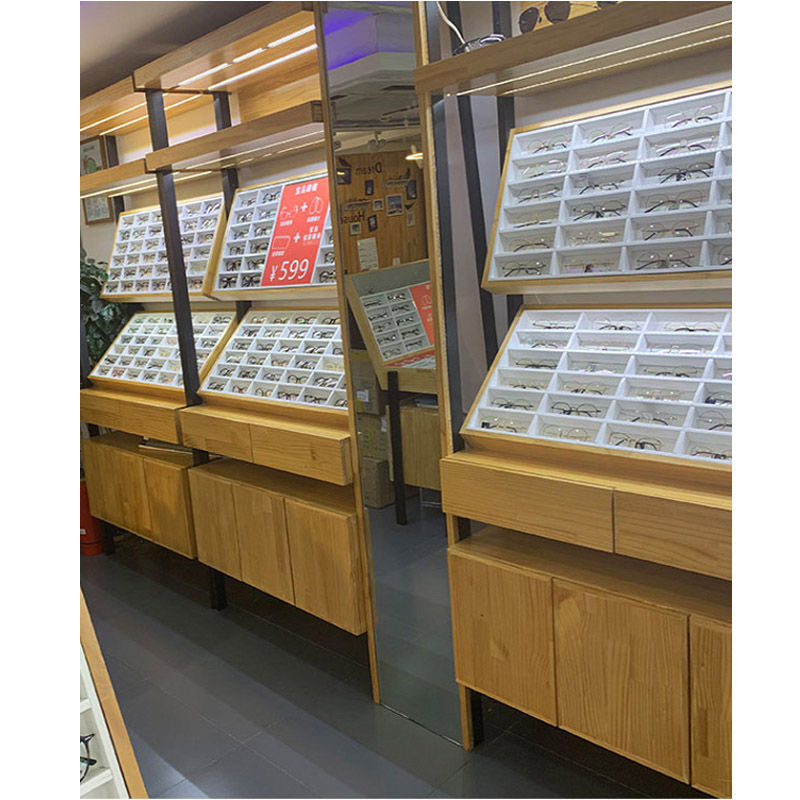 Optical Shop Display Drawer Cabinet Retail Eyewear Shop Interior Display Rack Design