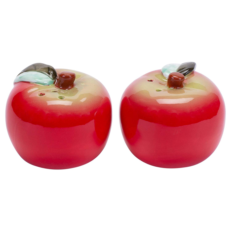 ceramic car and Christmas tree  salt and pepper shaker set