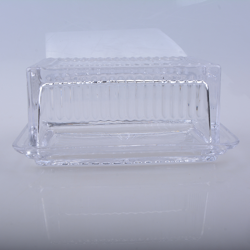 home basic clear glass butter dish