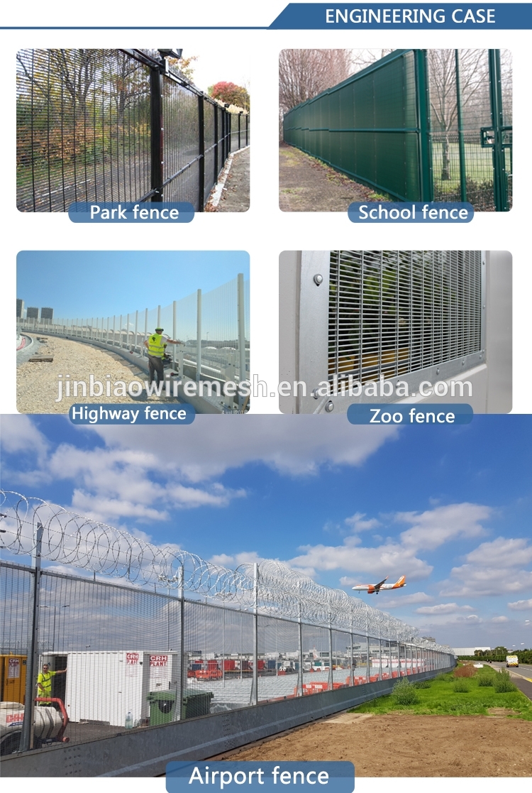 factory direct wholesale high security anti-climb 358 wire mesh fence with scientific production procedure