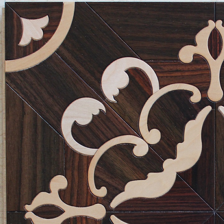 Customs made art parquet wood flooring