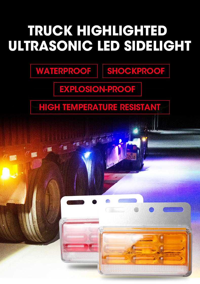 24v car led sidelight truck side signal safe signal marker led light car 24v truck lorry led light