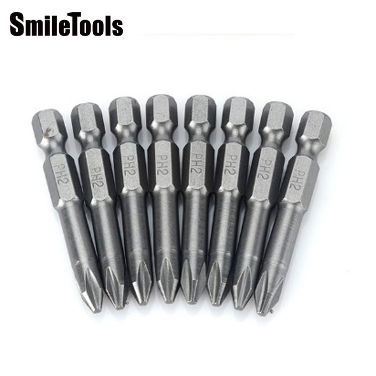 SmileTools Magnetic Long Phillips Screw Head Screwdriver Bits Electric Screwdriver Set