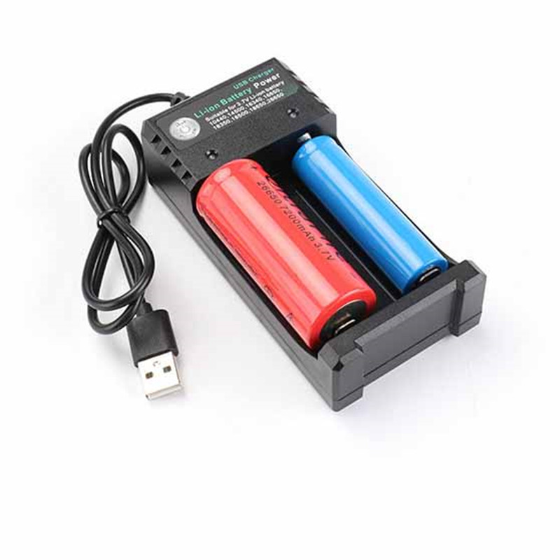 2 Solt battery  charger USB battery charger 3.7V 18650 lithium battery charger