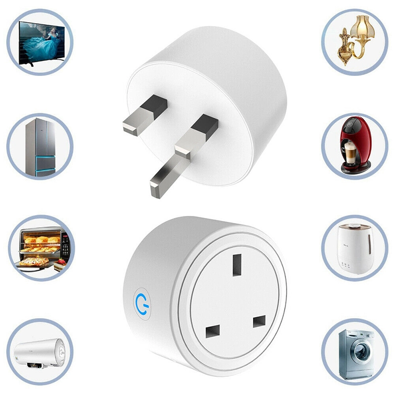 Tuya APP Timing Control Mini UK Socket Outlet Wifi Smart Plug Works with Amazon Alexa