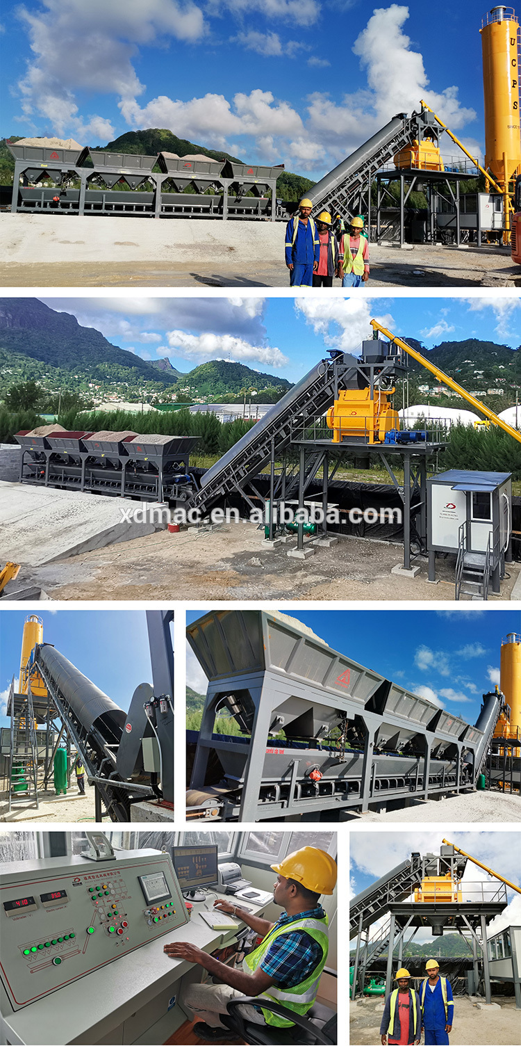 HZS50 Stationary Concrete Mixing Plant in Africa